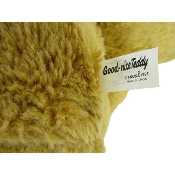 Vintage GOOD NITE TEDDY Bear 1993 Takara Plush Giggle Yawns & Snores Tested Work - Picture 6 of 8